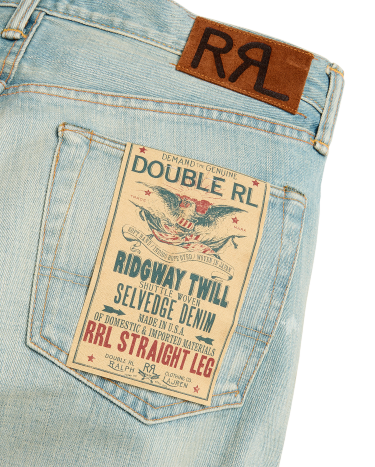 Straight Fit Camden Selvedge Jean in Blue Ralph Lauren HK