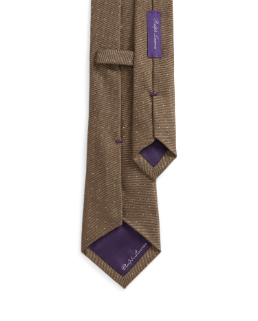 Pin Dot Silk Cashmere Tie in Taupe Ralph Lauren HK