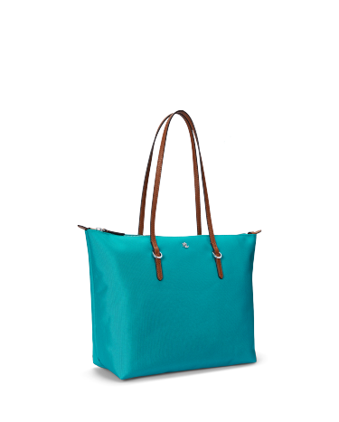 Nylon Medium Keaton Tote Bag in Blue Ralph Lauren HK