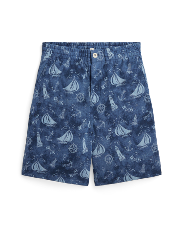 Nautical Print Cotton Mesh Short in Multi Ralph Lauren HK