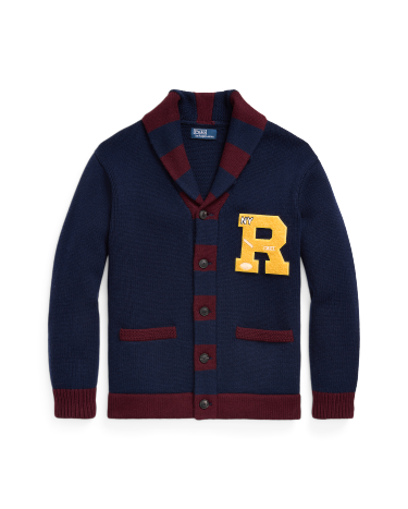 Ralph lauren letterman cardigan top