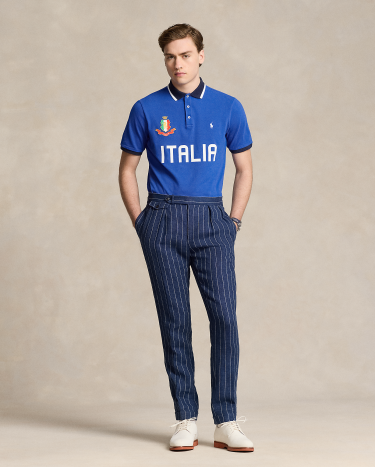 Classic Fit Italy Polo Shirt in Blue Ralph Lauren HK