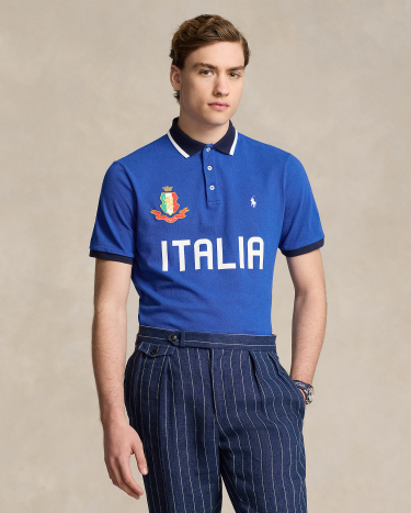 Classic Fit Italy Polo Shirt in Blue Ralph Lauren HK