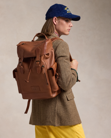Ralph lauren leather backpack outlet