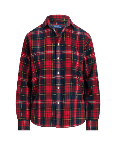 Red plaid ralph lauren shirt cheap