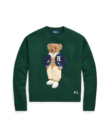 Polo Bear Wool Cashmere Sweater in Green Ralph Lauren HK