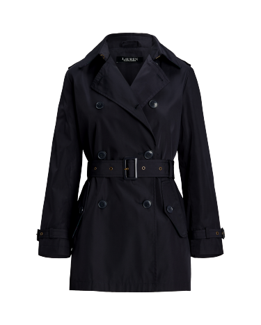 Oxford Double Breasted Short Trench Coat in Navy Ralph Lauren HK