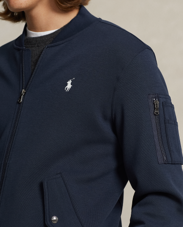 Double Knit Bomber Jacket in Navy Ralph Lauren HK