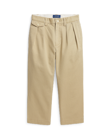 Whitman Relaxed Fit Pleated Chino Pant in Khaki Ralph Lauren HK