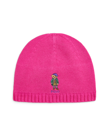 Polo Bear Cotton Hat in Pink Ralph Lauren HK