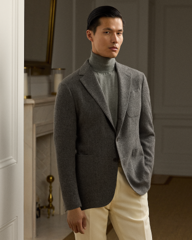 Hadley Hand Tailored Cashmere Jacket in Grey Ralph Lauren HK