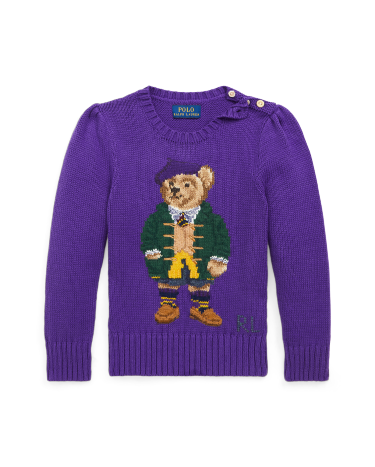 Polo Bear Crewneck Sweater in Purple Ralph Lauren HK