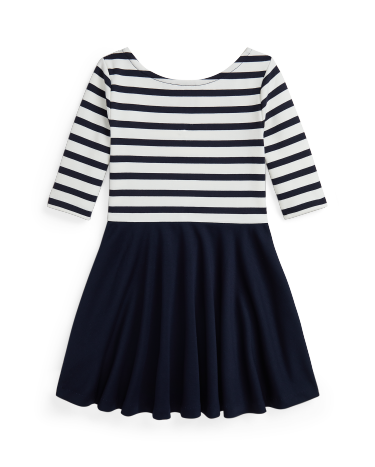 Ralph lauren striped ponte dress outlet