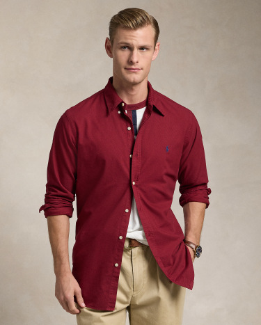 Ralph lauren burgundy oxford shirt new arrivals