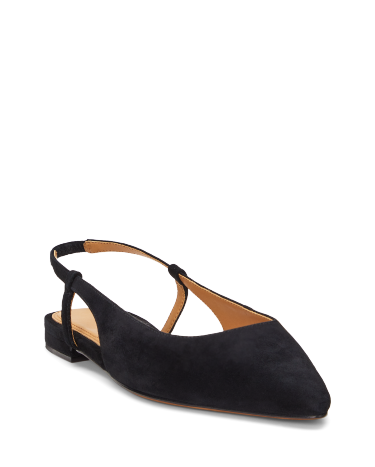 Suede Slingback Flat in Black Ralph Lauren HK