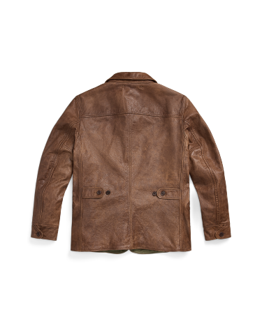 Vintage leather car coat top