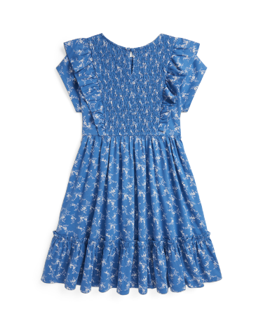 Smocked cotton dress online