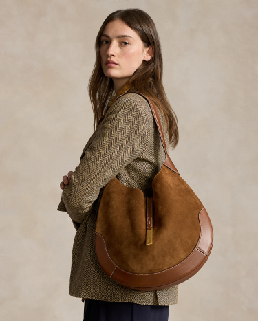 Polo ID Suede Large Shoulder Bag in Multi Ralph Lauren HK
