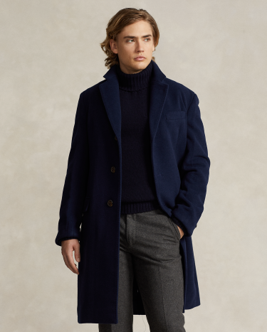 Wool twill topcoat top