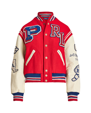 Letterman Jacket in Red Ralph Lauren HK