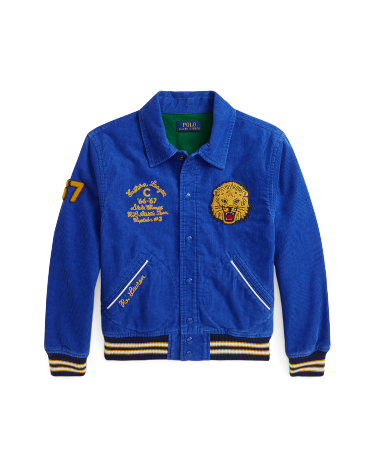 Corduroy Varsity Inspired Jacket in Blue Ralph Lauren HK