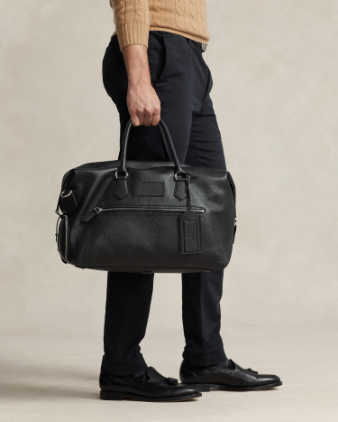 Ralph lauren pebbled leather briefcase online