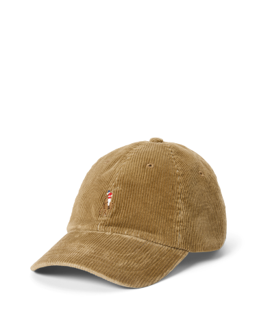 Corduroy Ball Cap in Khaki Ralph Lauren HK
