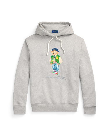 Polo Bear Fleece Hoodie in Grey Ralph Lauren HK