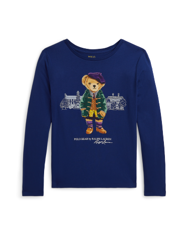 Blue polo bear t shirt on sale