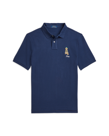 Classic Fit Dog Embroidered Polo Shirt in Navy Ralph Lauren HK