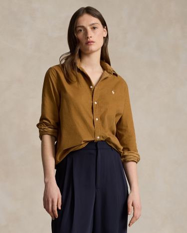Classic Fit Corduroy Shirt in Camel Ralph Lauren HK