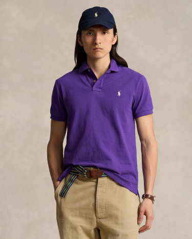 Slim fit mesh polo on sale