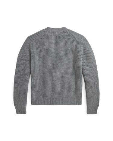 Wool Cashmere V Neck Cardigan in Grey Ralph Lauren HK