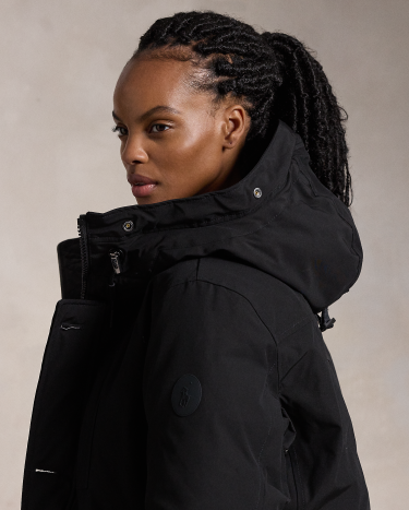 Faux Fur Trim Down Parka in Black Ralph Lauren HK