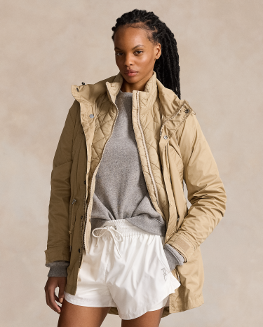 Hooded Coat Liner Jacket in Khaki Ralph Lauren HK