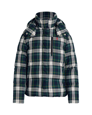 Ralph lauren plaid puffer jacket sales
