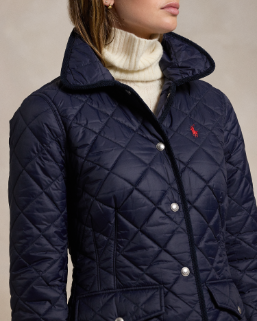 Quilted Barn Jacket in Navy Ralph Lauren HK
