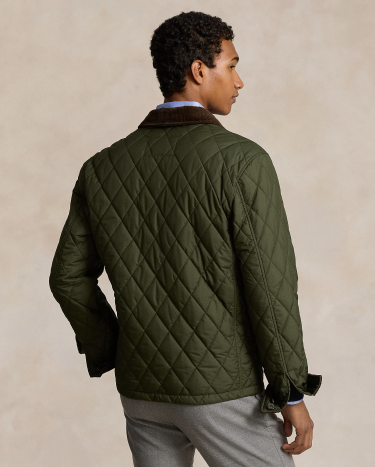 The Beaton Quilted Utility Jacket in Olive Ralph Lauren HK
