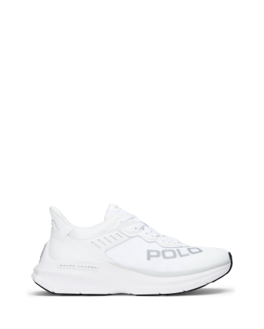Court Blade Mesh Leather Sneaker in White Ralph Lauren HK
