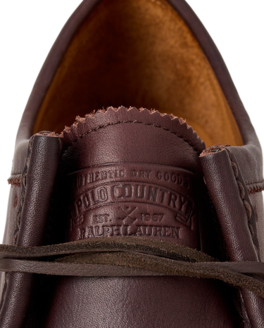 Jett Lug Sole Leather Moc Toe Shoe in Dark Brown Ralph Lauren HK