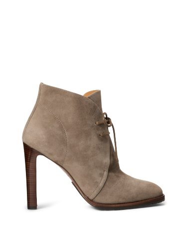Macy Calf Suede Bootie in Taupe Ralph Lauren HK