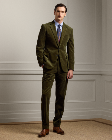 Kent Hand Tailored Corduroy Suit Jacket in Green Ralph Lauren HK
