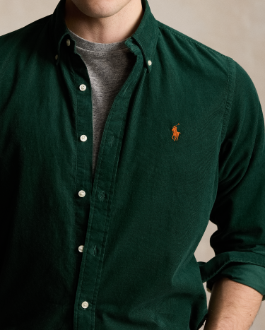 Classic Fit Corduroy Shirt in Green Ralph Lauren HK