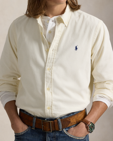 Classic Fit Corduroy Shirt in Natural Ralph Lauren HK