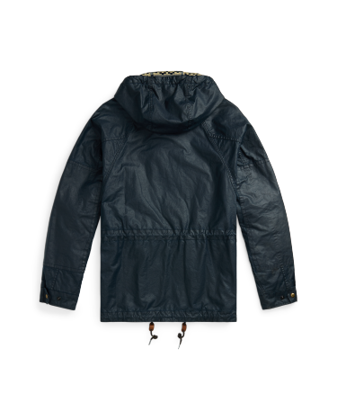 Oilcloth Hooded Jacket in Blue Ralph Lauren HK
