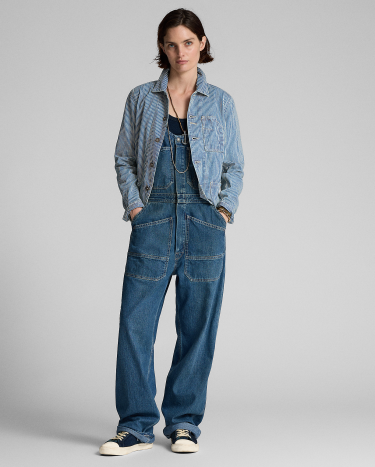 Robynne Denim Overall in Blue Ralph Lauren HK