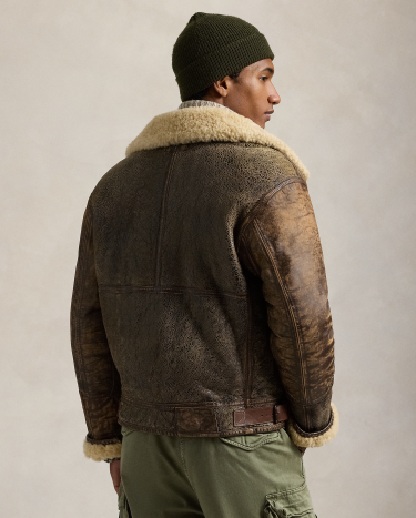 Ralph lauren shearling bomber best sale