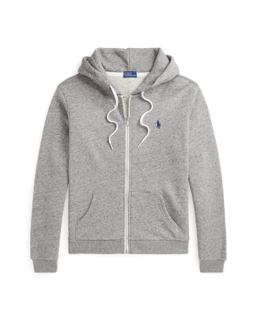 Grey ralph lauren zip hoodie sale