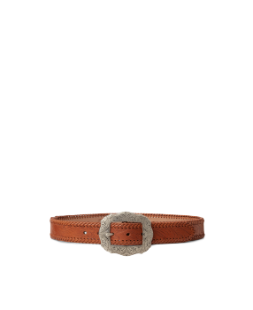 RL Box Leather Belt in Brown Ralph Lauren HK