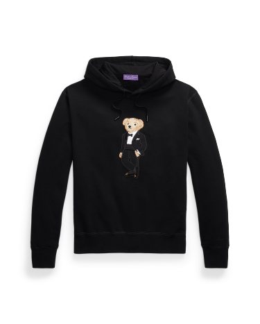 Polo Bear Fleece Hoodie in Black Ralph Lauren HK